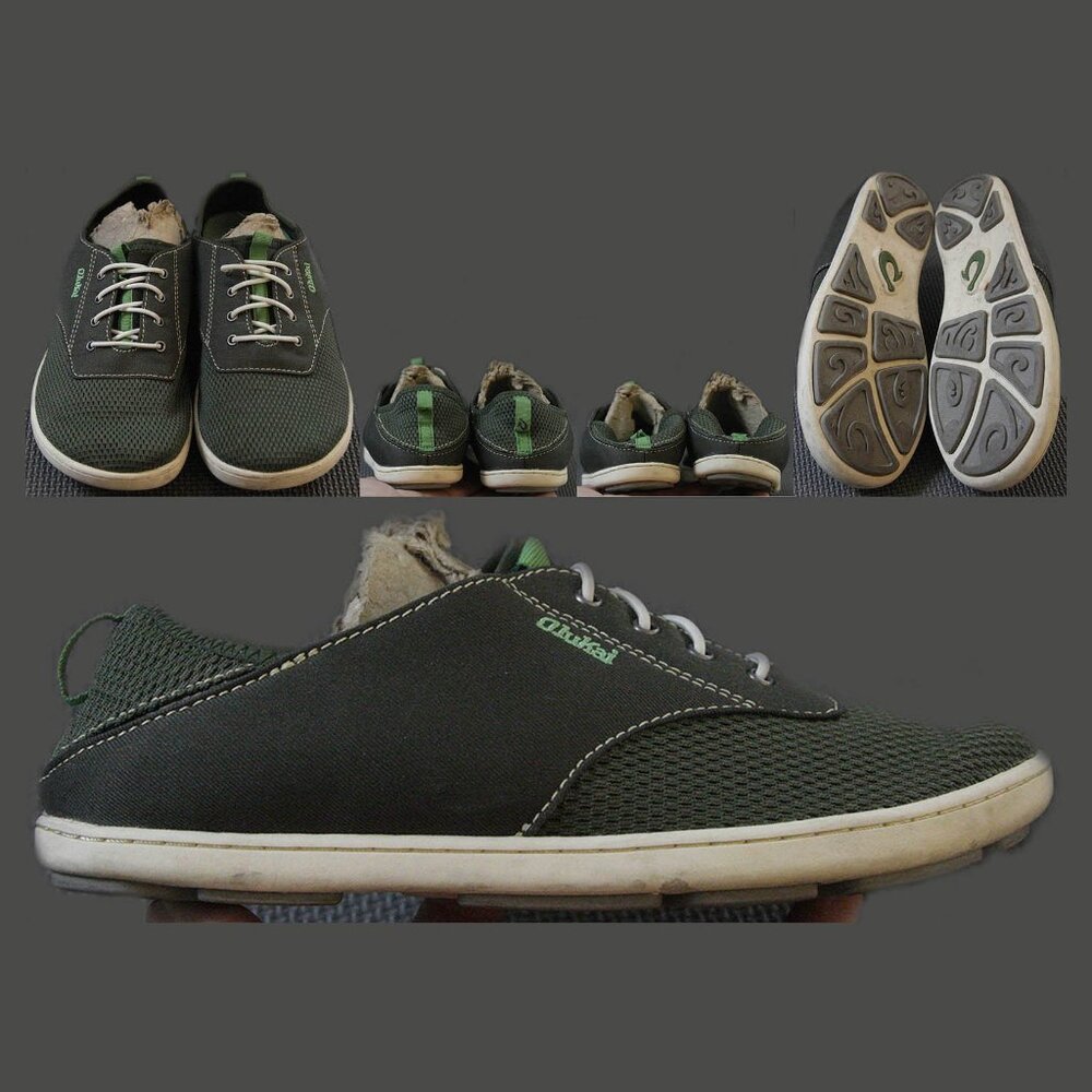 OluKai Nohea Moku Shoes Boy’s US 4 EUR 36, Green